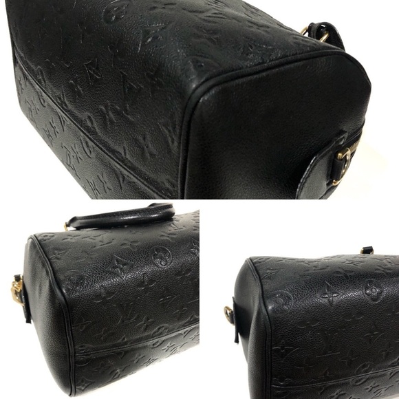 Auth Louis Vuitton Monogram Empreinte Leather Speedy 25 Bandouliere Crossbody - Picture 14 of 17